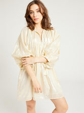 Load image into Gallery viewer, MILLE Daisy Dress - Gold Lamé