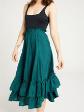 Load image into Gallery viewer, MILLE Rosalia Skirt - Emerald Silk