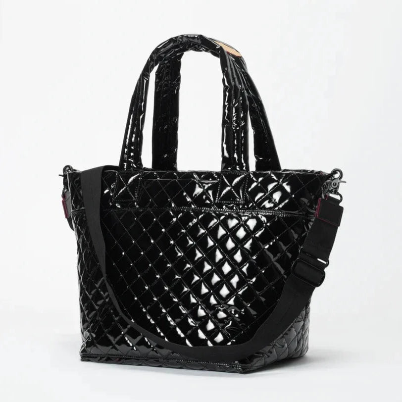 MZ Wallace Medium Metro Tote Deluxe - Black Lacquer – Luck Lafayette
