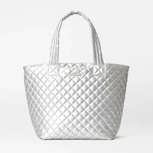 Load image into Gallery viewer, MZ Wallace Medium Metro Tote Deluxe - Matte Silver