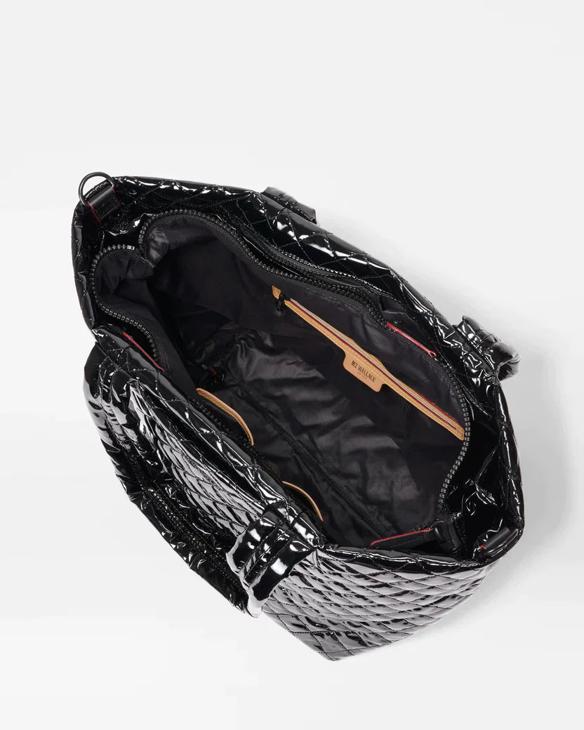 MZ Wallace Medium Metro Tote Deluxe - Black Lacquer – Luck Lafayette MZ Wallace Medium Metro Tote Deluxe - Black Lacquer – Luck Lafayette