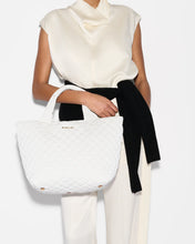 Load image into Gallery viewer, MZ Wallace Small Metro Tote Deluxe - Chalk Liquid