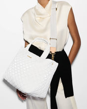 Load image into Gallery viewer, MZ Wallace Small Metro Tote Deluxe - Chalk Liquid