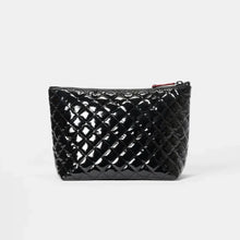 Load image into Gallery viewer, MZ Wallace Large Zoey Cosmetic Bag - Black Lacquer