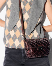Load image into Gallery viewer, MZ Wallace Crosby Lock Small Crossbody - Bordeaux Lacquer