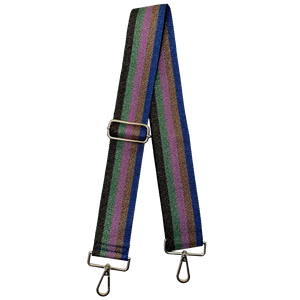 Ah-dorned 2" Embroidered Bag Strap - GLITTER STRIPE