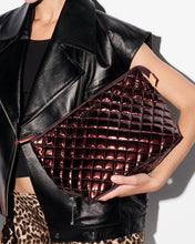 Load image into Gallery viewer, MZ Wallace Large Zoey Cosmetic Bag - Bordeaux Lacquer