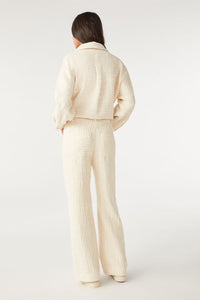 ba&sh Amour Wide-Leg Tweed Pants - Off-White