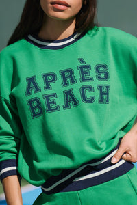 Sundry Après Beach Sweatshirt - Herb Green
