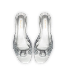 Load image into Gallery viewer, Larroude Valerie Mule - Silver Metallic Leather