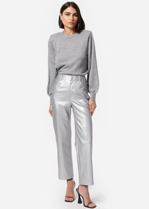 CAMI NYC Hanie Vegan Leather Pant - Silver