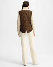 Load image into Gallery viewer, Veronica Beard Patra Knit-Sleeve Quilted Jacket - Mocha/Heathered Sand
