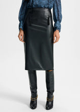 Load image into Gallery viewer, Veronica Beard Holmes Midi Pencil Skirt - Black Vegan