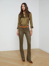 Load image into Gallery viewer, L'Agence Ruth Coated Straight-Leg Jean - Pine