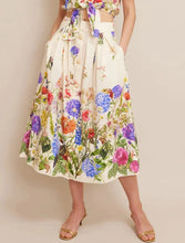 Load image into Gallery viewer, Cara Cara Marge Skirt - Bloom Border Egret