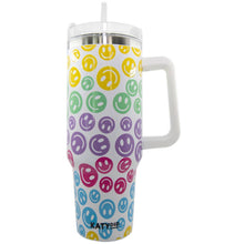Load image into Gallery viewer, Katydid Pastel Happy Face Tumbler Cup with Handle