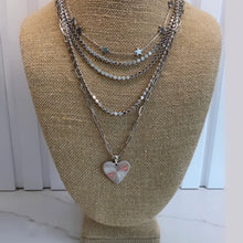 Load image into Gallery viewer, Heart on 4mm Paperclip Chain - 2 Colors