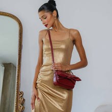 Load image into Gallery viewer, Melie Bianco Faye Recycled Vegan Crossbody Bag - Cranberry