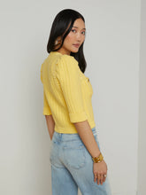 Load image into Gallery viewer, L'Agence Delilah Cropped Cardigan - Pale Yellow