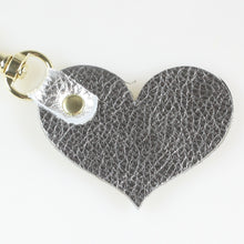 Load image into Gallery viewer, Zina Kao Two Tone Leather Heart Keychain - 12 Colors