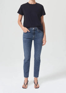 AGOLDE Willow Mid Rise Slim Crop (Stretch) - Rush
