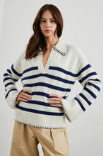 Load image into Gallery viewer, Rails Athena Sweater - Ivory Navy Stripe