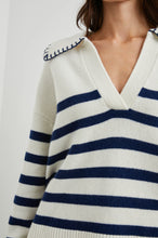 Load image into Gallery viewer, Rails Athena Sweater - Ivory Navy Stripe