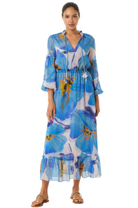 Misa Amata Dress - Blue Poppy