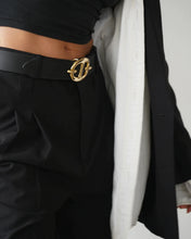 Load image into Gallery viewer, B-Low the Belt Kiara Leather Belt - Black/Gold