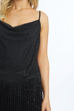 Load image into Gallery viewer, Caballero Leelee Beaded Mesh Top - Black