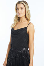 Load image into Gallery viewer, Caballero Leelee Beaded Mesh Top - Black