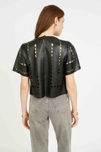 Load image into Gallery viewer, Caballero Anisa Top - Black Vegan Leather