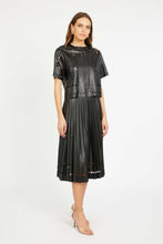 Load image into Gallery viewer, Caballero Alana Skirt - Black Vegan Leather