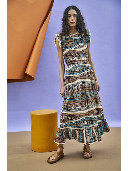 hunter bell maxi dress Hunter Bell Hayward Dress in Zig Zag XS