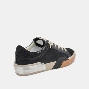 Dolce Vita Zina Sneakers - Onyx Embossed Leather