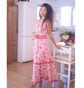 Bell by Alicia Bell Maria Maxi Dress - Pink & Red Print