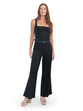 Load image into Gallery viewer, Emily McCarthy Ruffle Flare Pants - Black Ponte