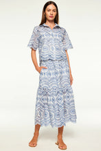 Load image into Gallery viewer, Misa Itzel Skirt - Blue Embroidery