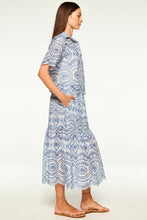 Load image into Gallery viewer, Misa Itzel Skirt - Blue Embroidery