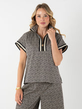 Load image into Gallery viewer, Emily McCarthy Poppy Pullover - Black Tonal Monogram