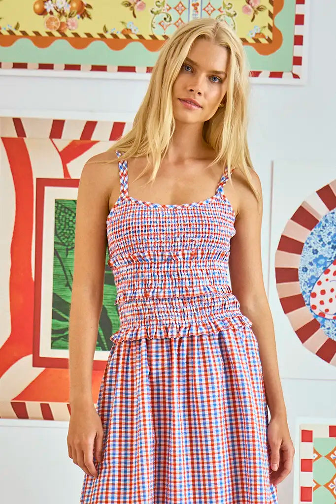 Hunter Bell Francie Dress Lighthouse Gingham – Luck Lafayette