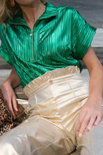 Load image into Gallery viewer, Emily McCarthy Poppy Pullover - Jolly Green Crinkle Rayon