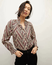 Load image into Gallery viewer, Veronica Beard Calisto Button-Down Shirt - Ecru Multi