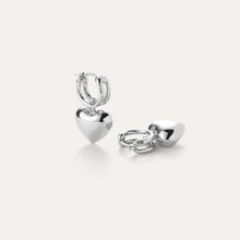 Load image into Gallery viewer, Jenny Bird Puffy Heart Huggie Earrings - 2 Colors