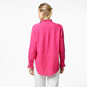 Kerri Rosenthal Mia Ruffle Shirt - Berry Pink