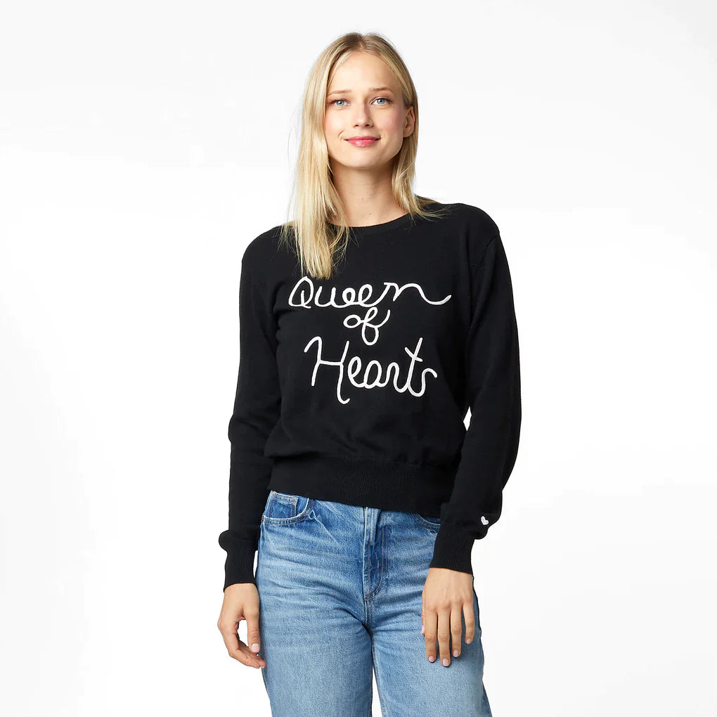 Kerri Rosenthal Charli Queen Of Hearts Sweater - Abyss