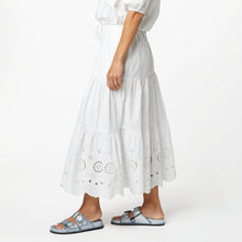 Load image into Gallery viewer, Kerri Rosenthal Gabrielle Eyelet Maxi Skirt - White