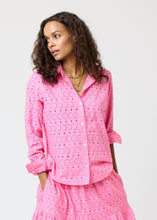 Load image into Gallery viewer, Kerri Rosenthal Pia Eyelet Shirt - Neon Pink