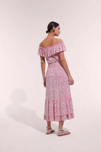 Load image into Gallery viewer, Poupette St. Barth Long Dress Bella - Pink Ocean Flowers