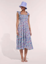 Load image into Gallery viewer, Poupette St. Barth Long Dress Triny - Aqua Petunia